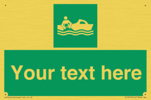 Custom sign safe condition Rescue boat